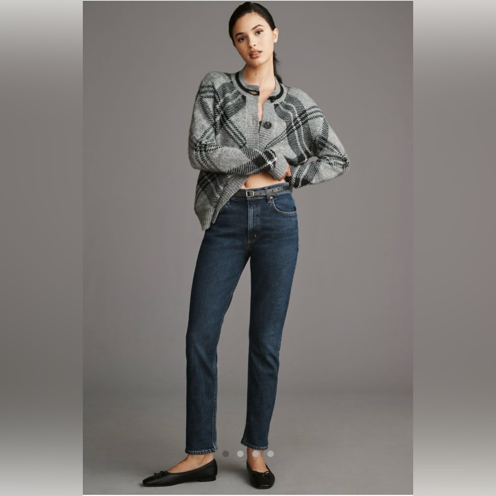 Agolde Willow Mid Rise Straight Leg Jean Divided Wash Size 28